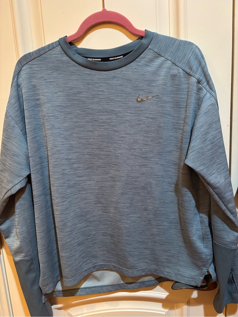 Nike Heathered Slate Blue Running Sweatshirt